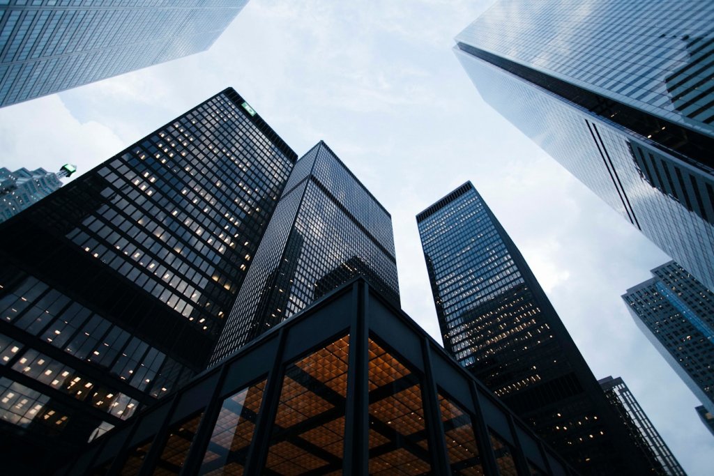 City skyline perspective